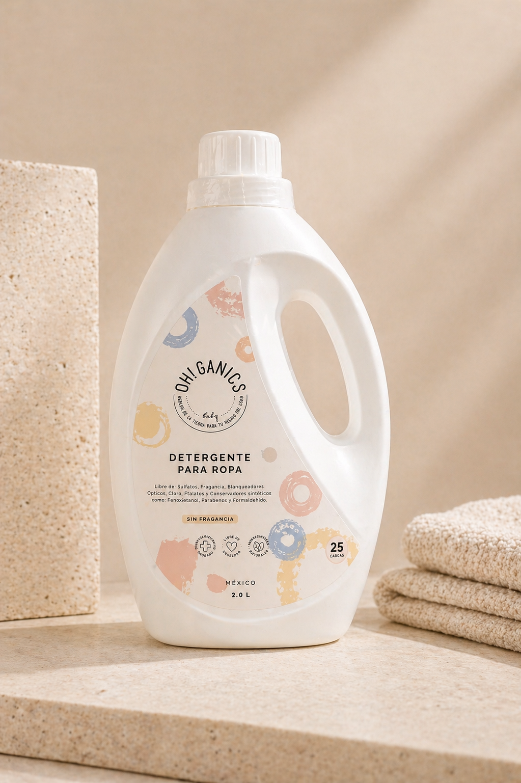 Detergente natural sin fragancia — 2 L