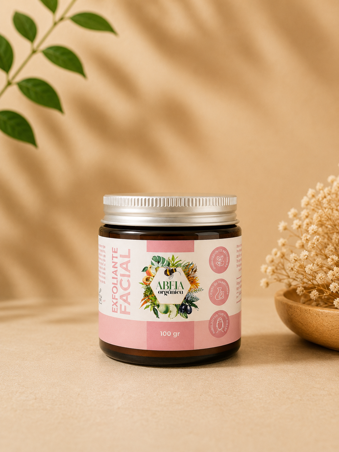 Exfoliante facial de hueso de chabacano